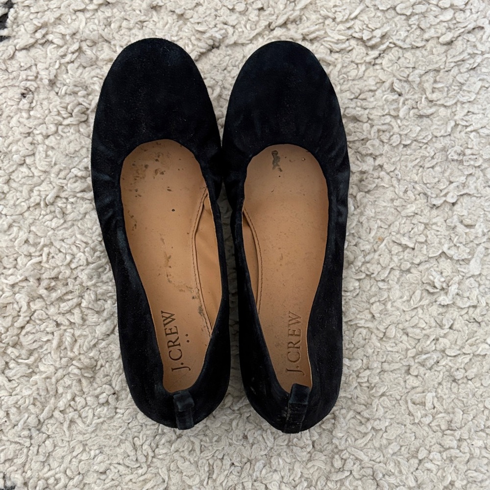 J. Crew Factory Black Suede Flats